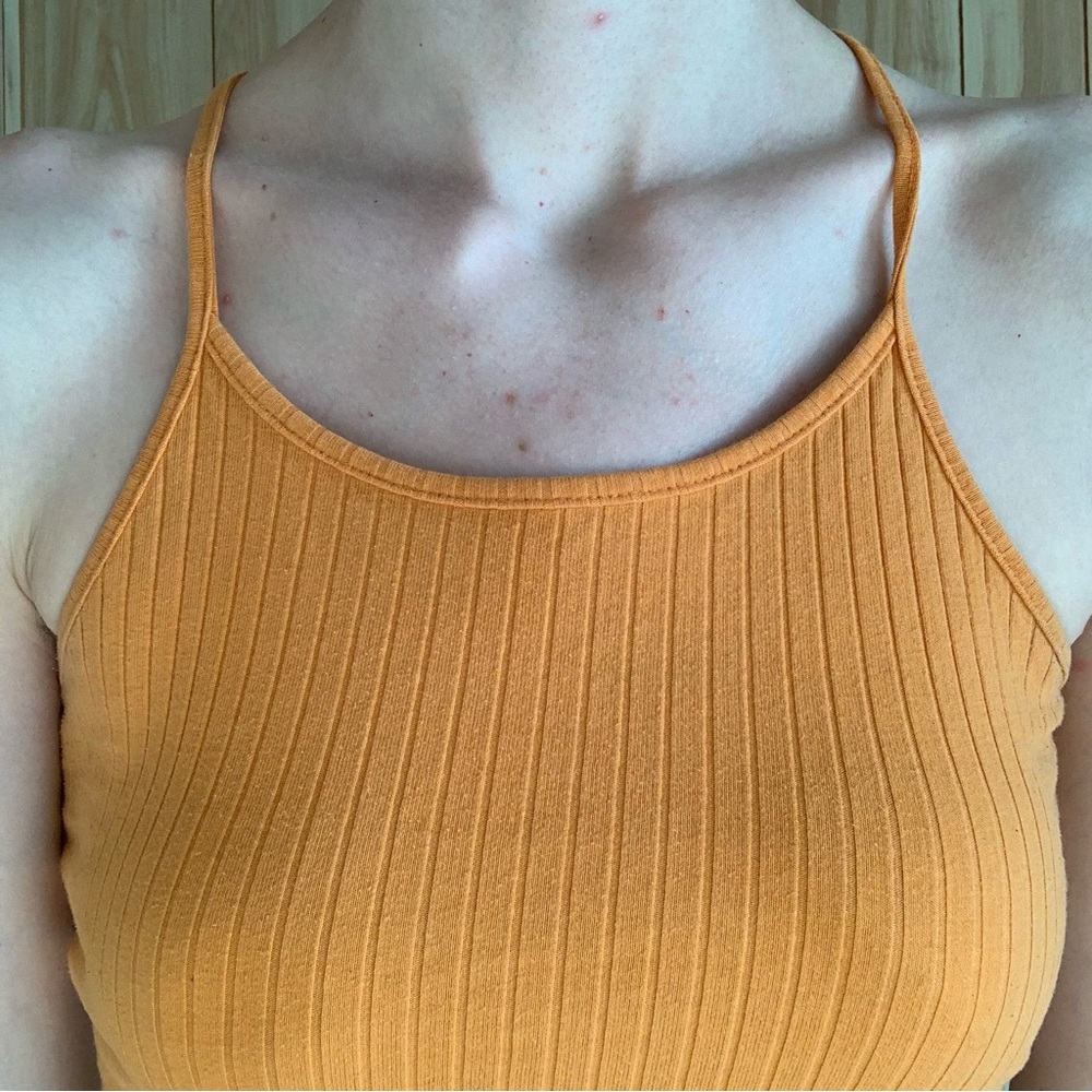 Bundle Blue & Orange Ribbed Crop Tops - Picture 9 of 16